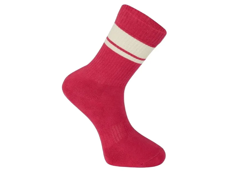 Madison Roam Isoler Crew Socks in Magenta Pink