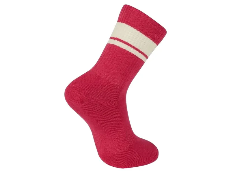 Madison Roam Isoler Crew Socks in Magenta Pink-1
