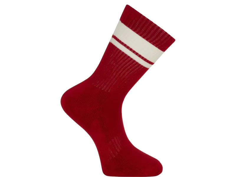 Madison Roam Isoler Crew Socks in Mineral Red