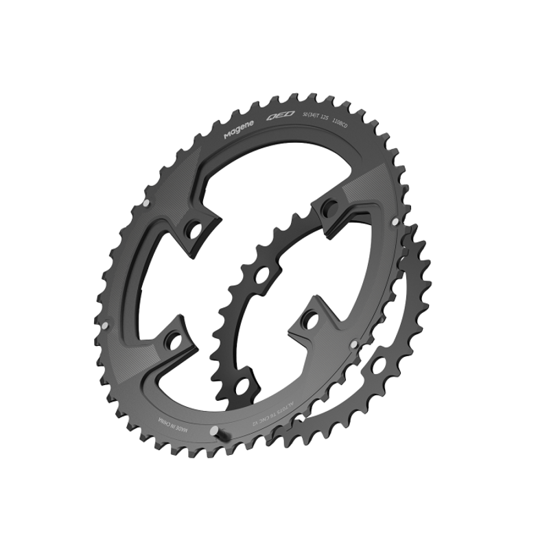 Magene QED Lightweight Split Chainrings in Black-1