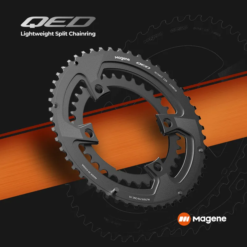 Magene QED Lightweight Split Chainrings in Black-3