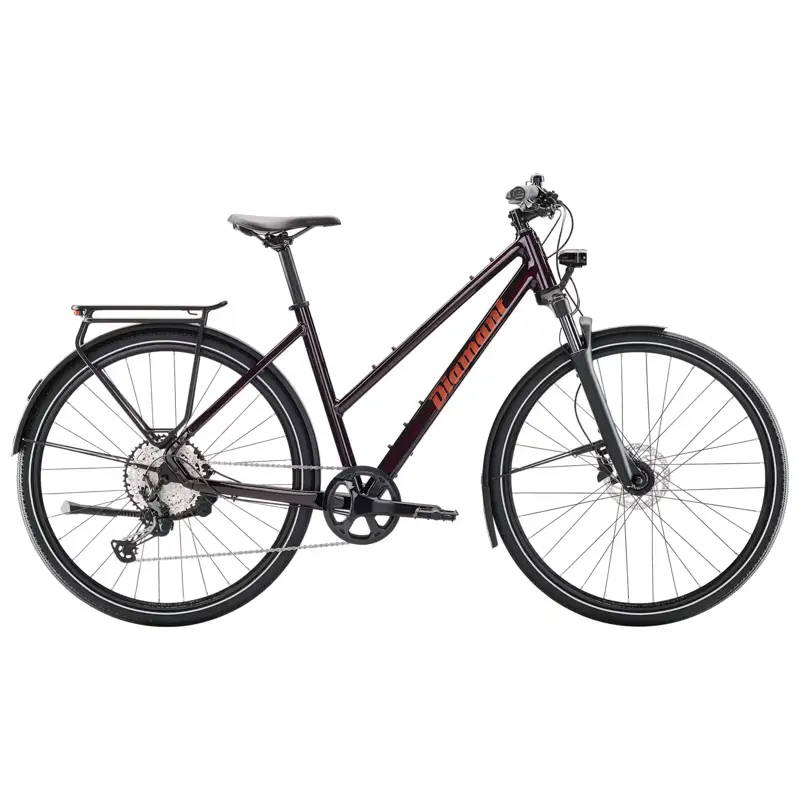 Balfes Bikes Diamant Mahon Trip Pro Midstep Hybrid Bike Size Large 2026 in Black Cherry | Free postage over £30, £10 off first order, price match & 0% finance.