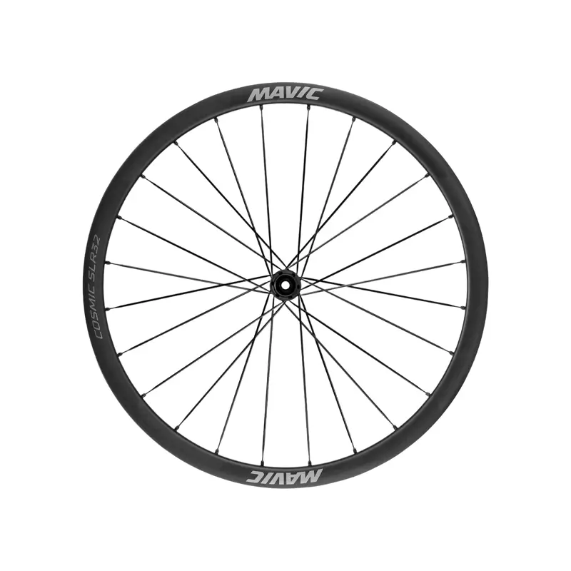 Balfes Bikes Mavic Cosmic SLR 32 700c Center Lock Front Wheel in Black | Free postage over £30, £10 off first order, price match & 0% finance.