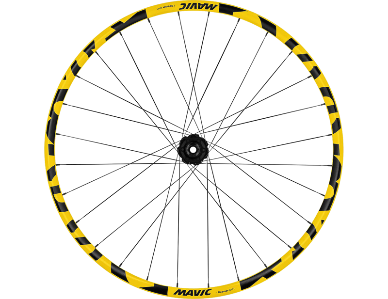 Mavic Deemax DH 29 inch 6 Bolt Boost HG Rear Wheel in Yellow