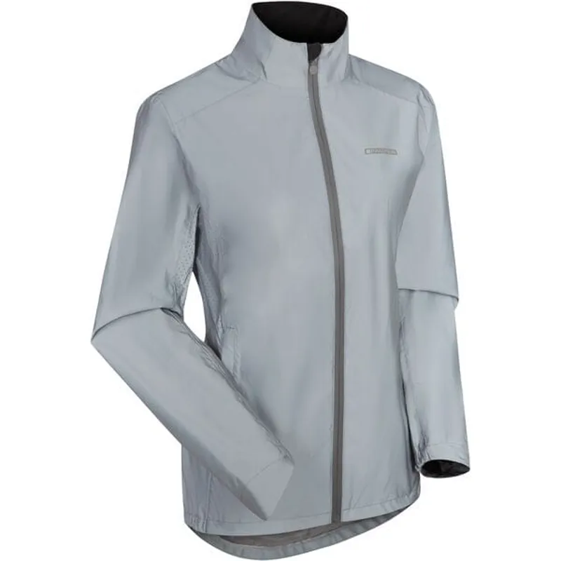 Madison Women's Stellar Shine Reflective Waterproof Jacket in Silver-1