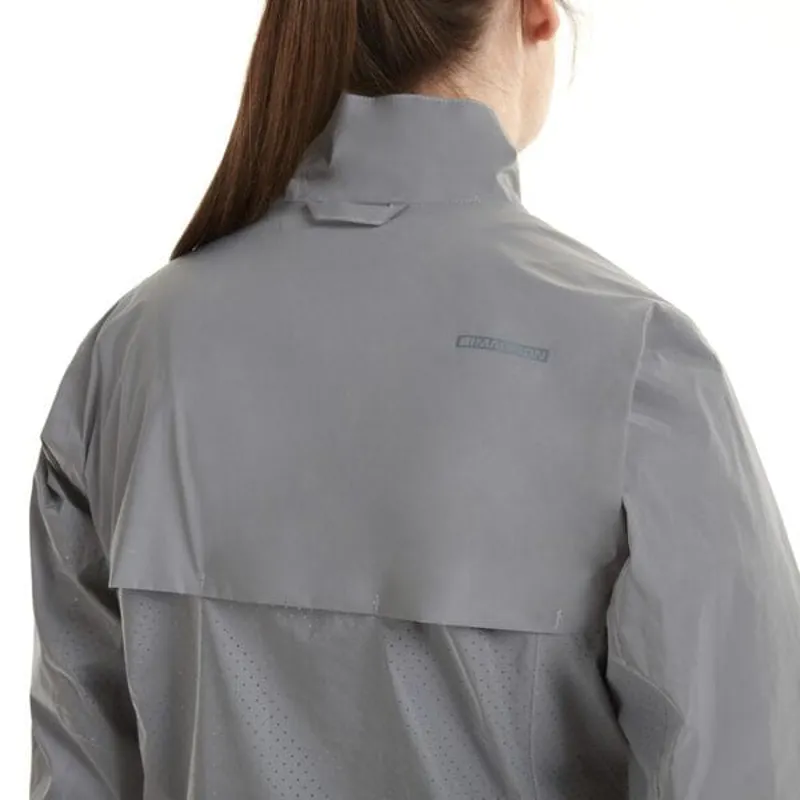 Madison Women's Stellar Shine Reflective Waterproof Jacket in Silver-2