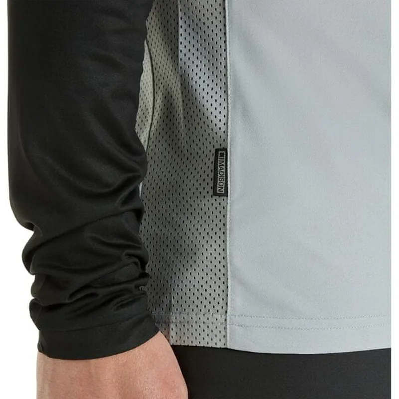 Madison Flux Long Sleeve Jersey in Olive/Black-2