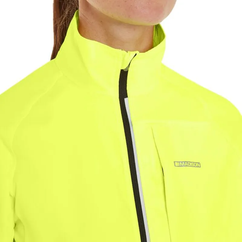 Madison Freewheel Women's Windproof Packable Jacket in Hi-Viz Yellow-4