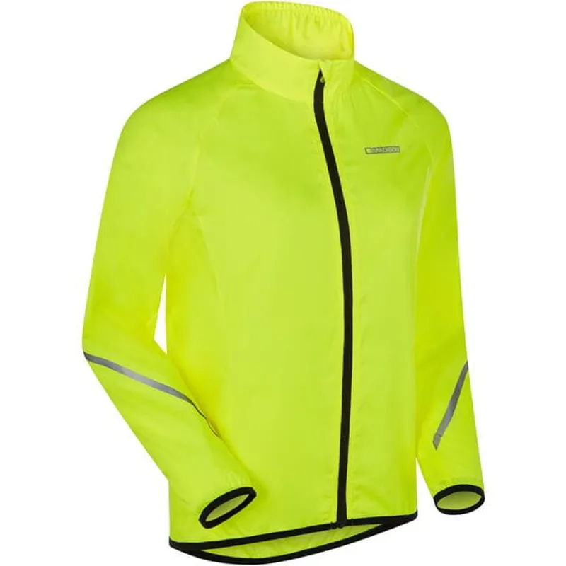 Madison Freewheel Youth Windproof Packable Jacket in Hi-Viz Yellow-1