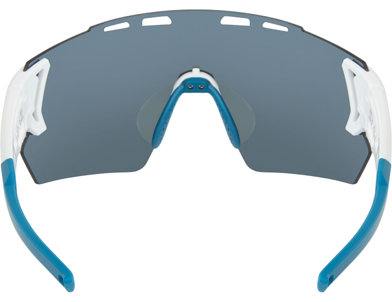 Madison Stealth Sunglasses with Blue Mirror Lens in Gloss White-3