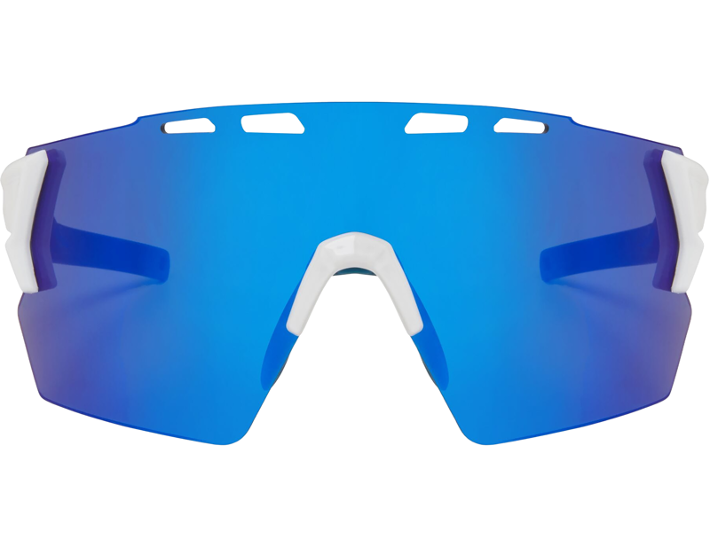 Madison Stealth Sunglasses with Blue Mirror Lens in Gloss White-1