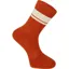 Madison Roam Isoler Crew Sock in Rust Orange Stripe