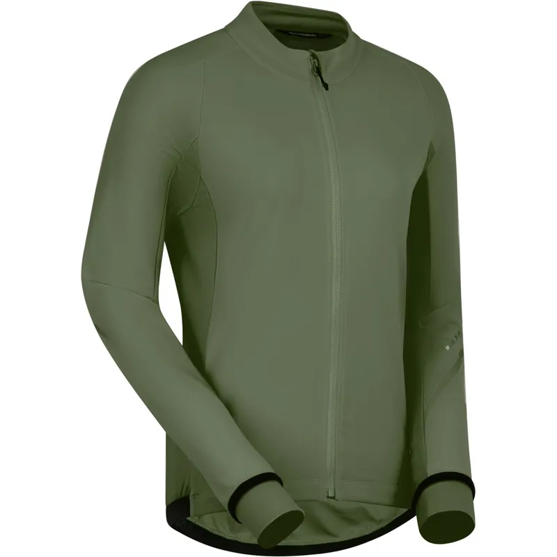 Madison DTE Women's Isoler Thermal Long Sleeve Jersey in Midnight Green-1