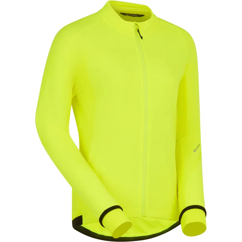 Madison DTE Women's Isoler Thermal Long Sleeve Jersey in Hi Viz Yellow-1