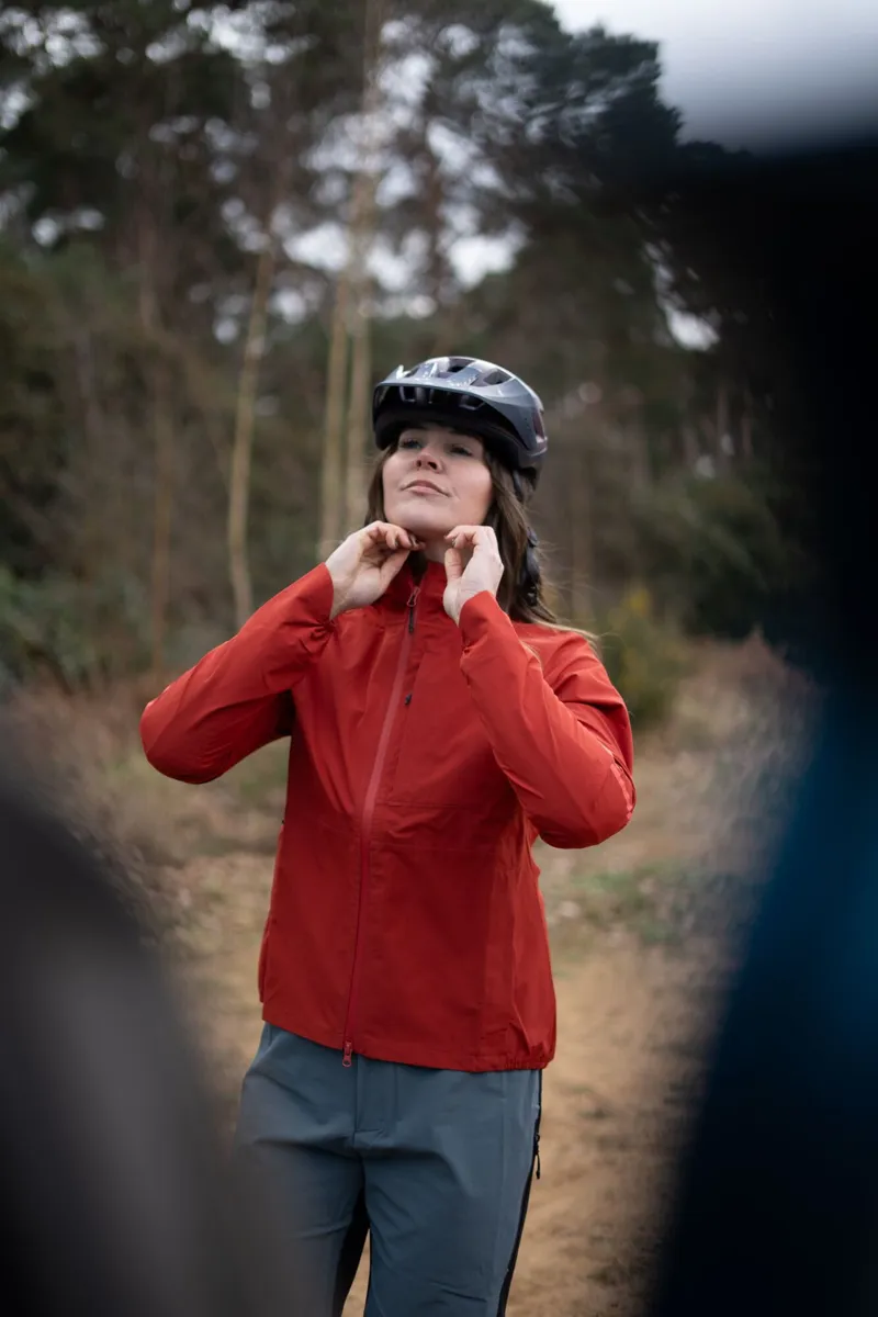 Madison Roam Women's 2Layer Waterproof Jacket in Mineral Red-2