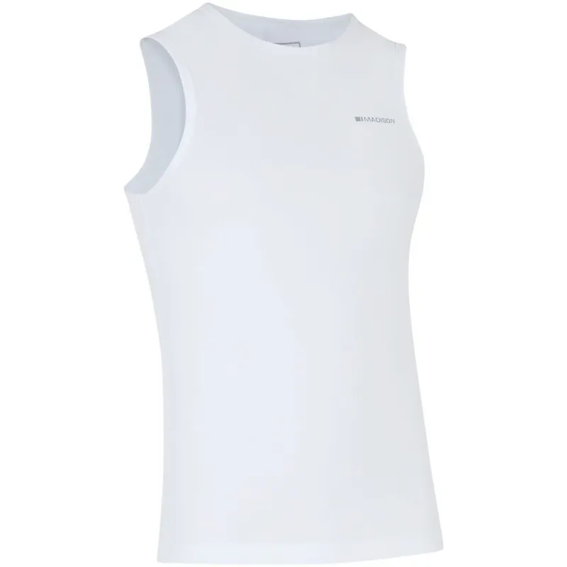 Madison Flux Isoler Mesh Sleeveless Baselayer in White-1