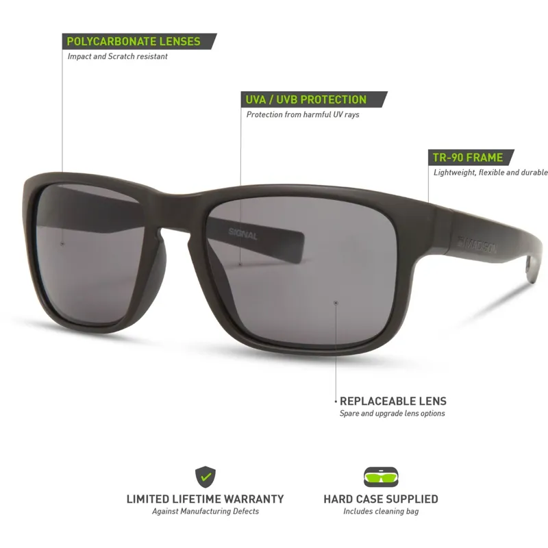 Madison Signal Matt Black Sunglasses with Black Mirror Lens-6