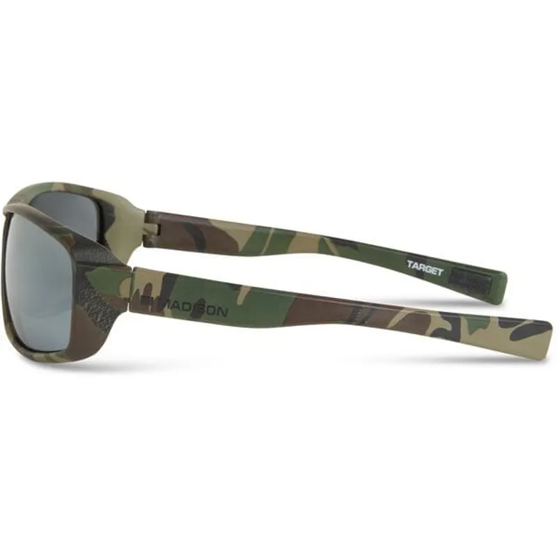 Madison Target Camo Sunglasses 3 Polarised Lens Pack in Silver Mirror/Bronze/Yellow-1