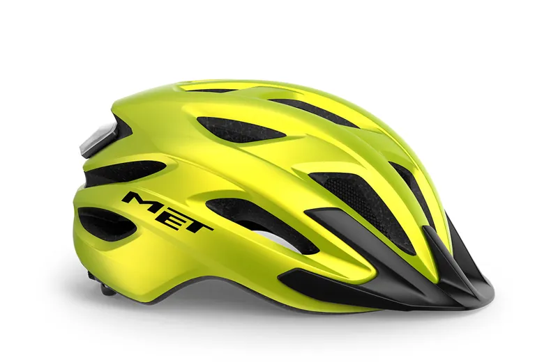 MET Crossover Helmet in Lime Metallic Yellow-1