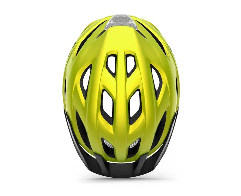 MET Crossover Helmet in Lime Metallic Yellow-3