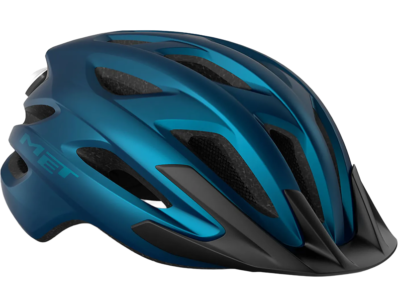 MET Crossover Helmet in Metallic Blue