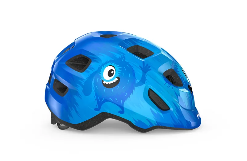 MET Hooray Kids Helmet in Blue Monsters-1