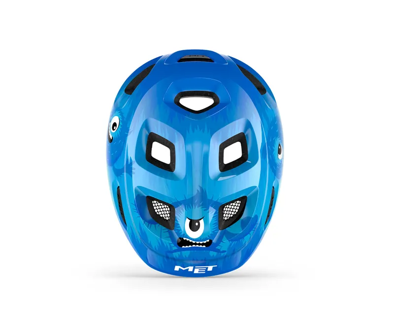 MET Hooray Kids Helmet in Blue Monsters-3