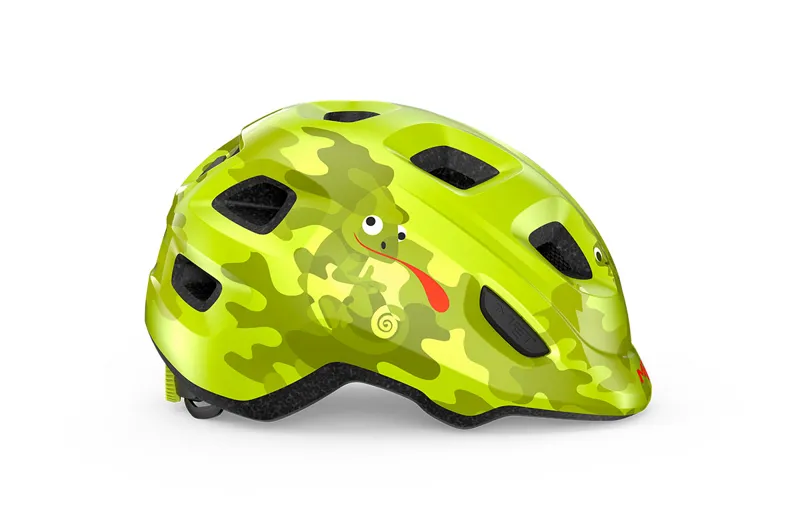 MET Hooray Kids Helmet in Lime Green Chamaleon-1