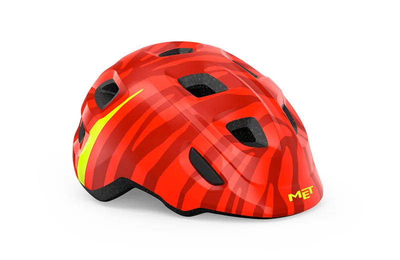 MET Hooray Kids Helmet in Red Zebra