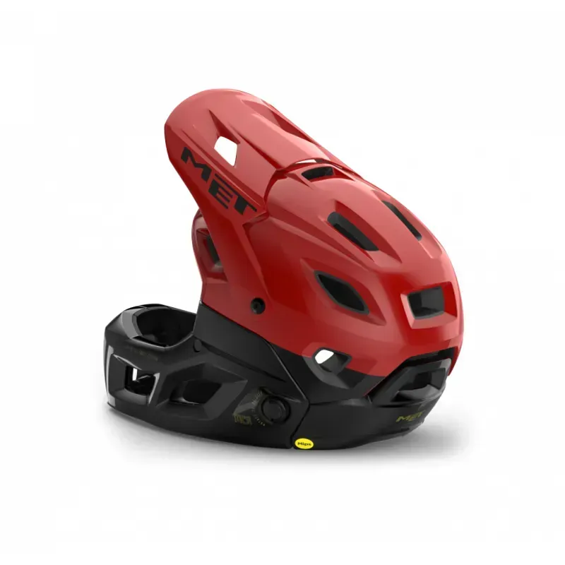 MET Parachute MCR MIPS Convertible Full-Face Helmet in Red-2