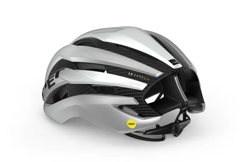 MET Trenta 3K Carbon MIPS Helmet in White Silver -2