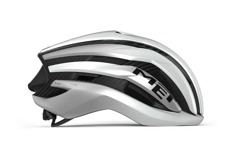 MET Trenta 3K Carbon MIPS Helmet in White Silver -1