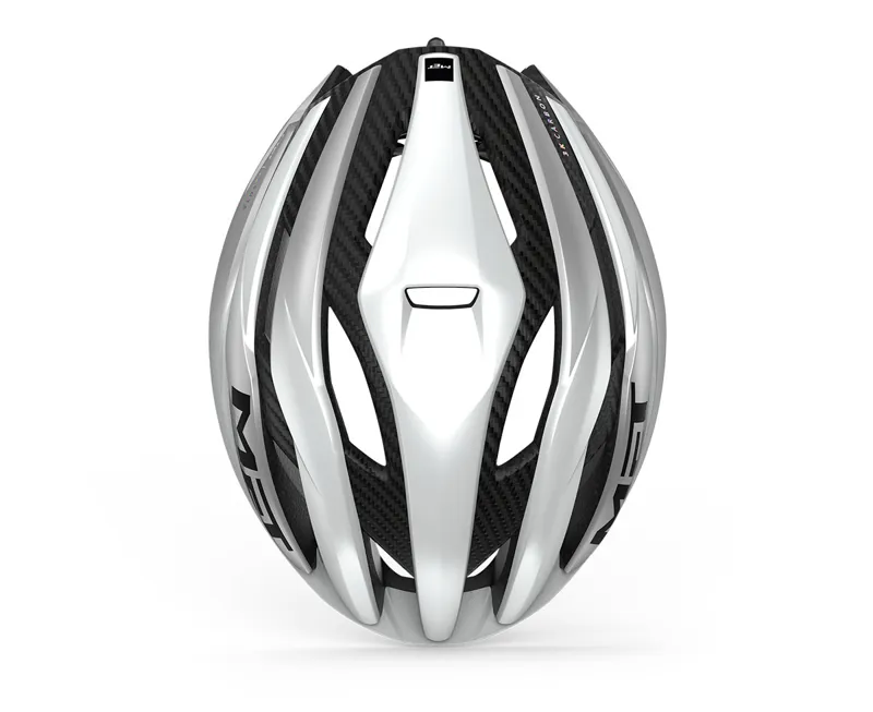 MET Trenta 3K Carbon MIPS Helmet in White Silver -3