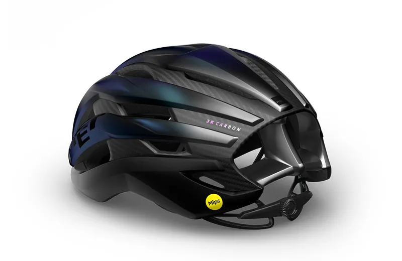 MET Trenta 3K Carbon MIPS Helmet in Blue Iridescent-2