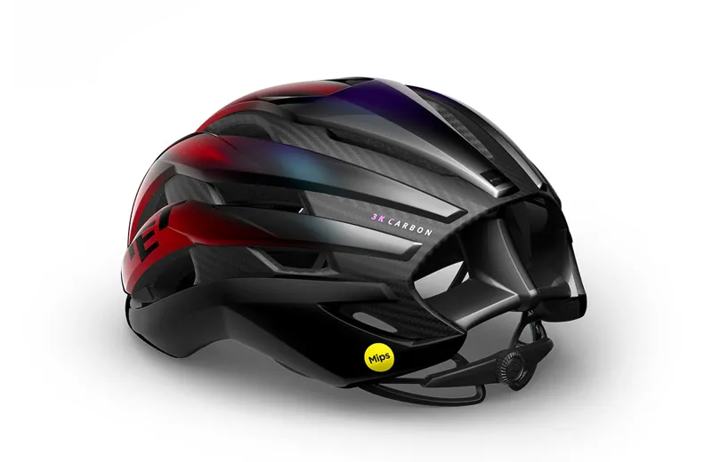 MET Trenta 3K Carbon MIPS Helmet in Red Iridescent-2