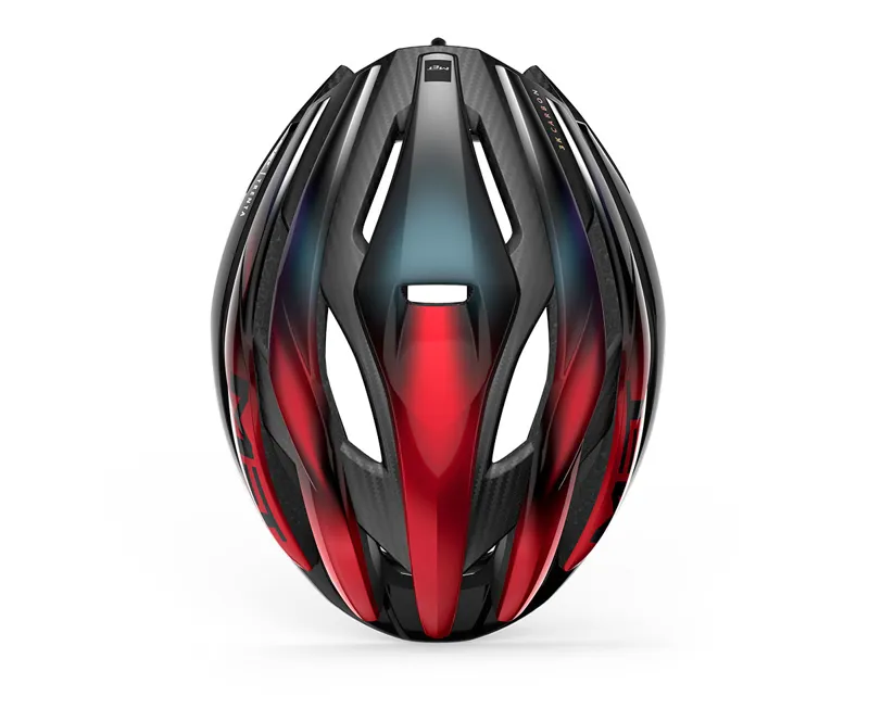MET Trenta 3K Carbon MIPS Helmet in Red Iridescent-3