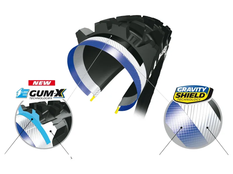 Michelin E-Wild Mountain Bike Tyre 27.5 in Black -2