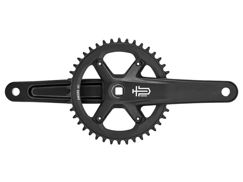 Microshift Sword 1x Crankset in Black Square Taper Fit 42T in Black