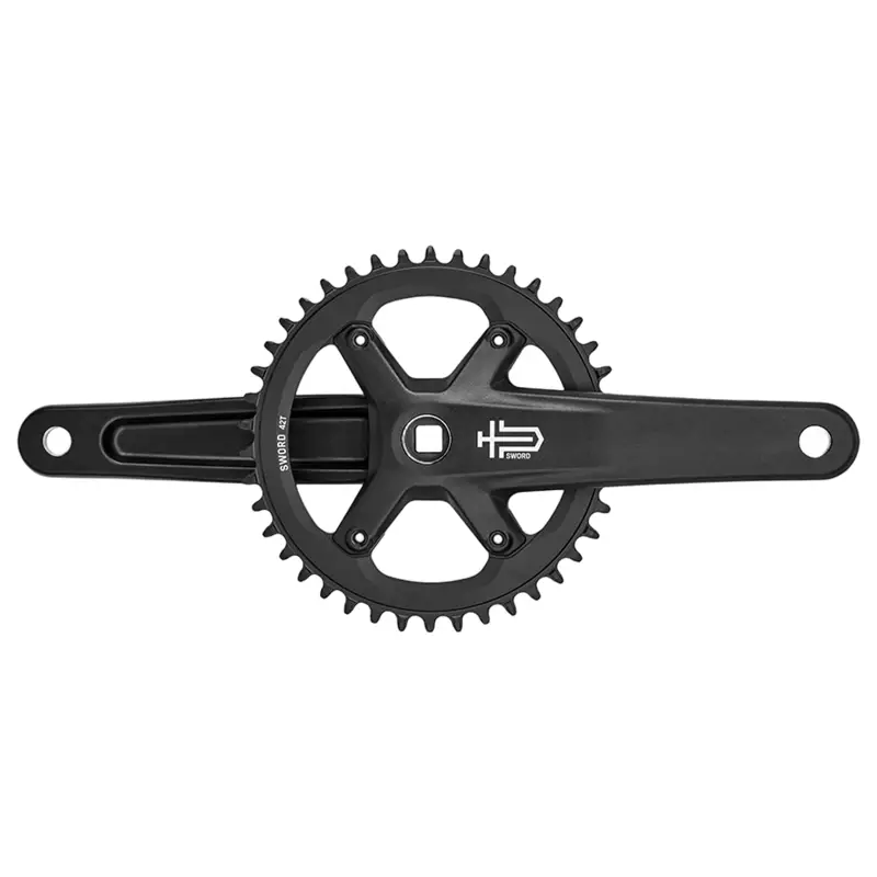 Balfes Bikes Microshift Sword 1x Crankset in Black Square Taper Fit 42T in Black | Free postage over £30, £10 off first order, price match & 0% finance.