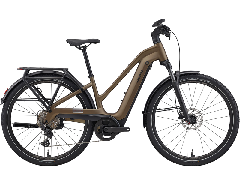 EX DISPLAY Giant Explore E+ 3 Stagger Electric Hybrid Bike 2026 Small in Pyrite Brown