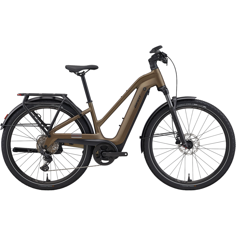 Balfes Bikes EX DISPLAY Giant Explore E+ 3 Stagger Electric Hybrid Bike 2026 Small in Pyrite Brown | Free postage over £30, £10 off first order, price match & 0% finance.
