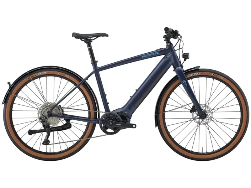 EX DISPLAY Kona Dew-E DL Electric Bike Large 2026 in Matte Midnight with Blue-Grey Decals