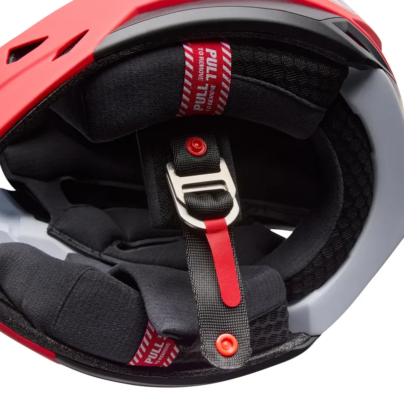 Bell Full-10 MIPS Level Set Full Face Helmet in White/Red-9