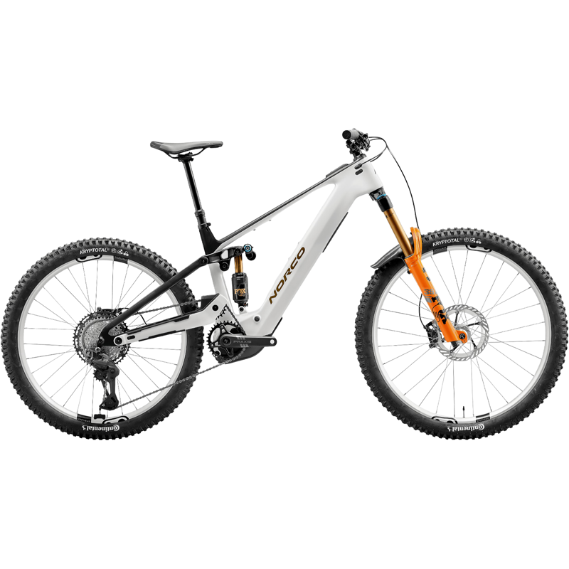 Balfes Bikes Norco Range VLT CX C1 29/27.5 Electric Full Suspension Mountain Bike 2027 in White Raw | Free postage over £30, £10 off first order, price match & 0% finance.