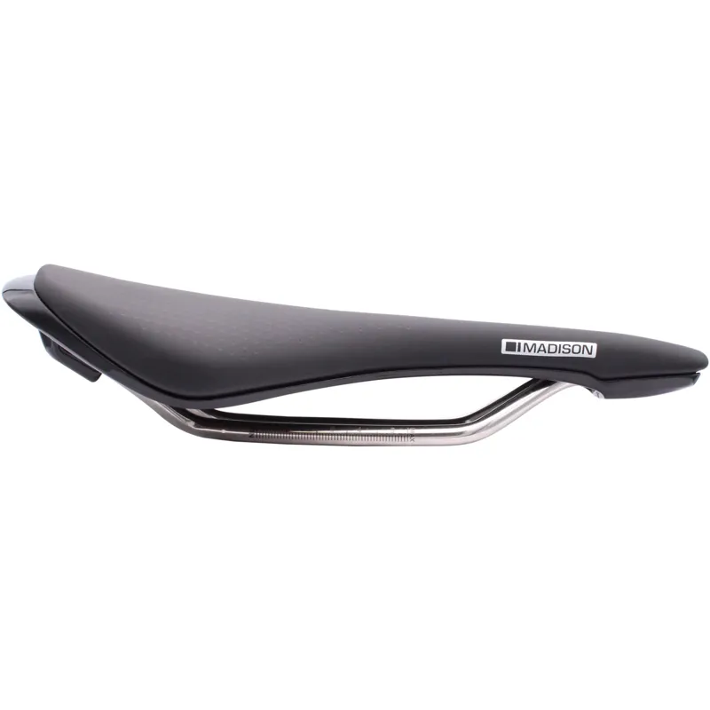 Madison Flux Aero Short Alloy Titanium Rail Saddle in Black-1