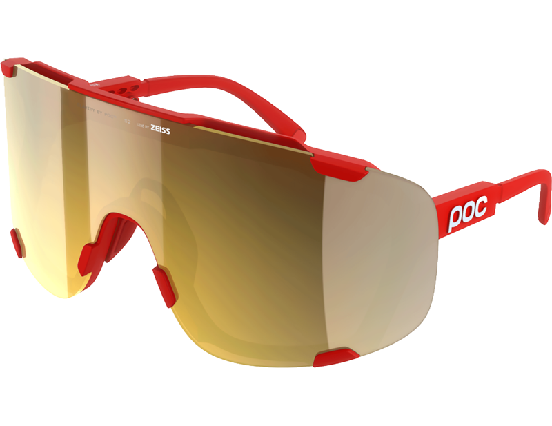 POC Devour Mid in Prismane Red/Clarity Road/Partly Sunny Gold
