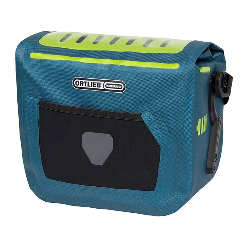 Balfes Bikes Ortlieb E-Glow Handlebar Bag for E-Bikes in Petrol | Free postage over £30, £10 off first order, price match & 0% finance.