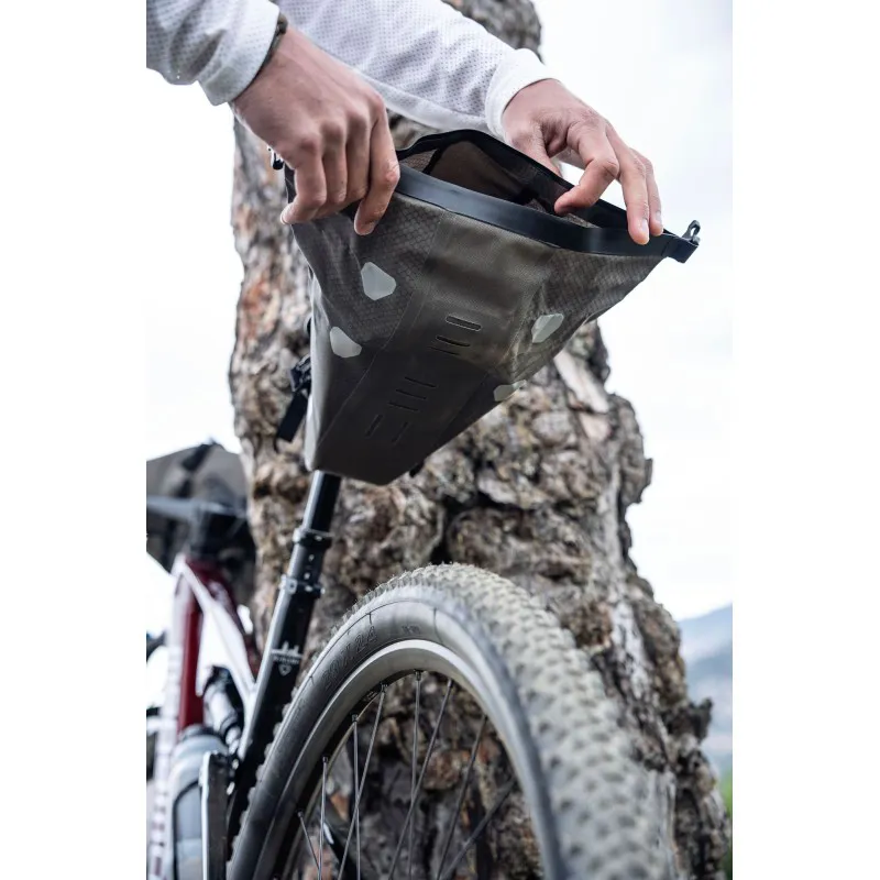 Ortlieb Saddle-Bag Snap-Lock Hook and loop straps 4.1 L in grey-3