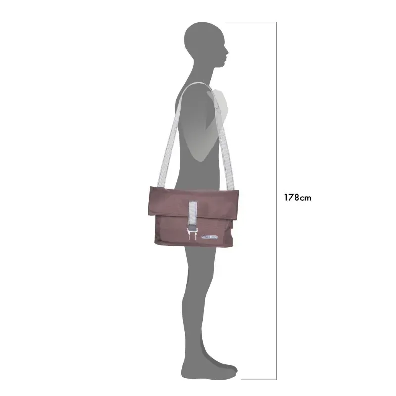 Ortlieb Twin-City Urban 9L Shoulder Bag in Ash Rose-1