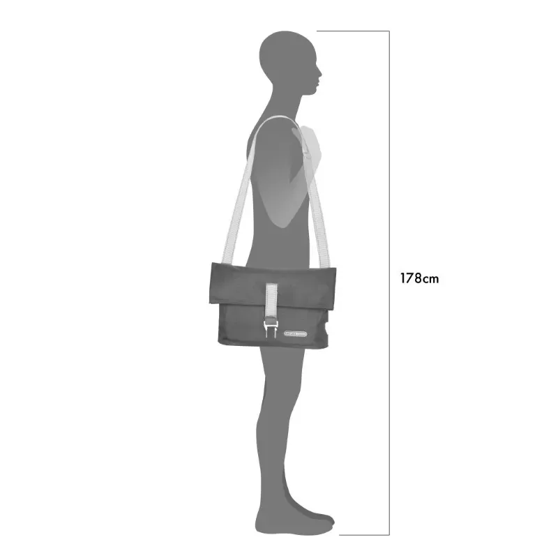 Ortlieb Twin-City Urban 9L Shoulder Bag in Pepper-1